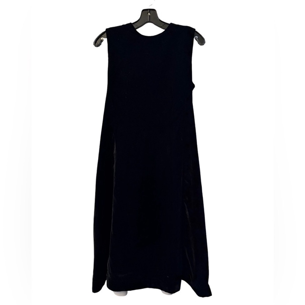 Marlowe Black & Cream Colorblock Fit & Flare Dress XS Pleated velvet